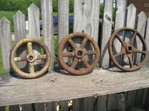 Cast iron valve shut off wheels/handles/art/steam punk/vintage/antique for sale