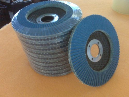 PACK OF 10 PREMIUM ZIRCONIA FLAP DISC SANDING GRINDING 4-1/2&#034; X 7/8&#034; 40 GRIT