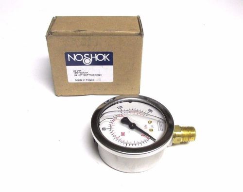 NIB .. NOSHOK Pressure Gauge Cat# 25-901-160 PSI-KPA (Range 0-160)  ... VM-49c