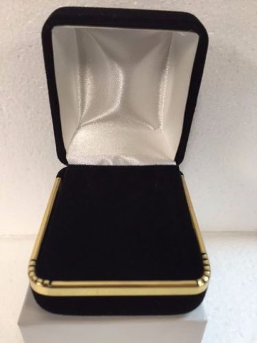 Black Felt Earring Box Jewelry Display Boxed White Cloth Interior