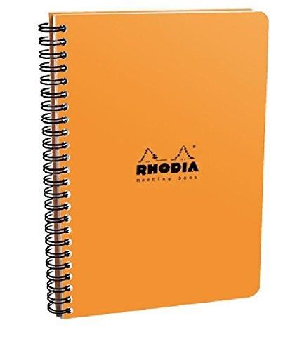 Rhodia Orange Meeting Notebook  16 x 21 cm,
