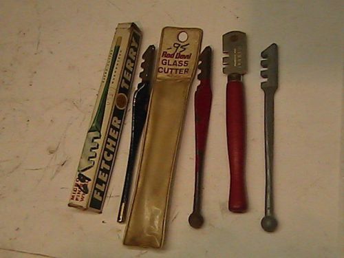 LOT OF 4 GLASS CUTTER&#039;S  WOODWORKING  . SHOP TOOL