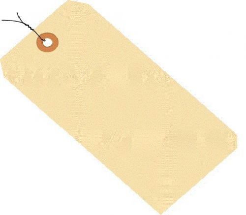 Manila Shipping Tags 5 1/4&#034; X 2 5/8&#034; 10 Pt. Pre-Wired labels 1000/case
