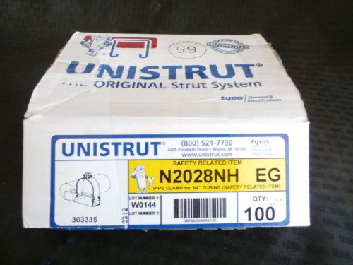 Unistrut, Pipe Clamp, for 3/4&#034; Tubing, Part # N2028NH, Box of 100