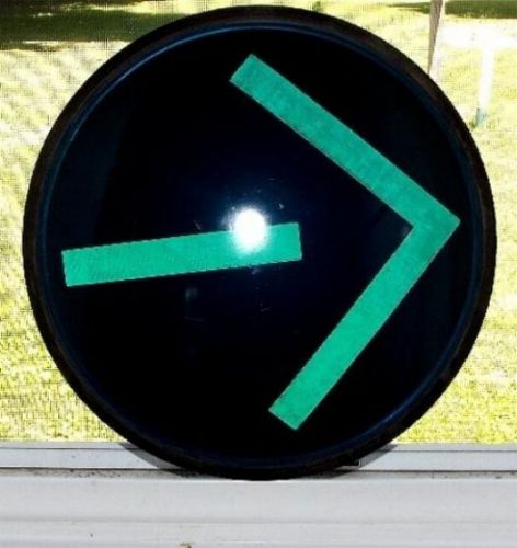 12&#034; diameter blue railroad  / traffic light arrow lens tl-1200-5 /w gasket for sale
