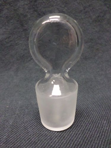 Sga 24/25 hollow closed bottom glass pennyhead stopper, medium length for sale