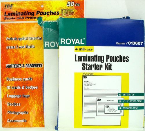 Royal Clear Laminating Pouches Starter Kit for Laminator Plus - Mixed Lot