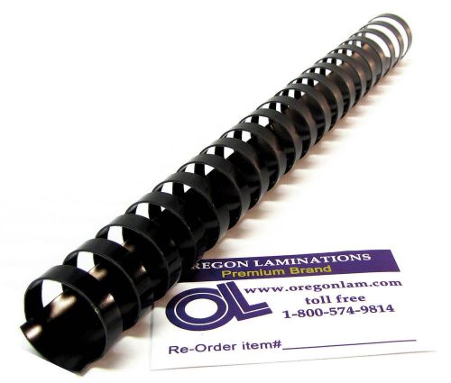 1-1/8&#034; BLACK Plastic Binding Comb Spines (29mm) 19 Rings (100) by OregonLam