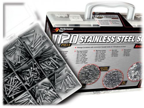 1121-pc screws, flat washer &amp; nut kit machine pan oval hex head sheet metal auto for sale