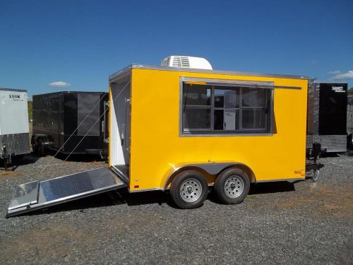 7 x 12 enclosed concession trailer vending finished w electrical  and ac loaded for sale