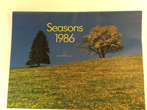 Vintage 1986 Seasons te Neues Calendar Full Year, Excellent