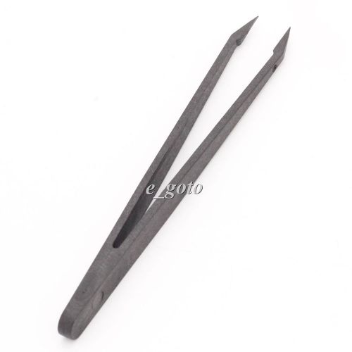 Black anti static plastic tweezers 93002 tweezers esd conductive plastic tweezer for sale