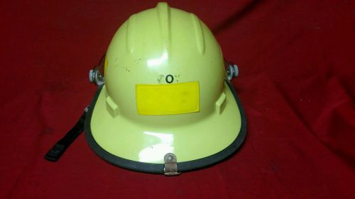 Bullard Model # FH 2100 Neon Fire Fighter Training Helmet w/ Face Shield  P