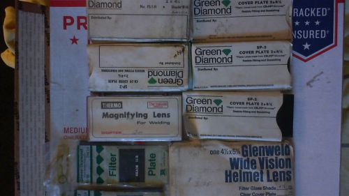 LOT OF APPROX 25 Vintage Green Diamond Welding Filter Plates