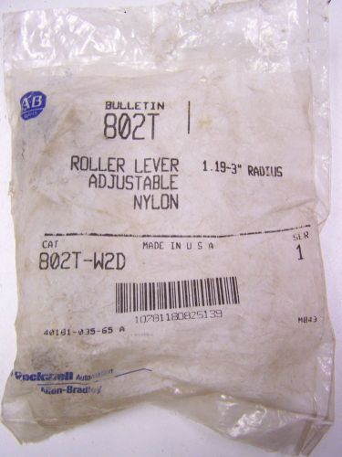 Allen Bradley 802T-W2D Limit Switch Roller Lever Adjustable Nylon Roller New
