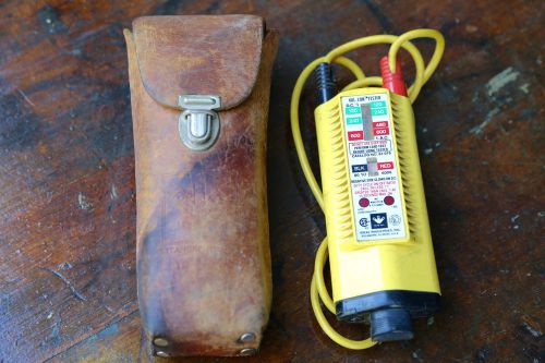 Ideal Vol-Con 61-076 Voltage Tester Tool in Ideal Hard Brown Leather Belt Case