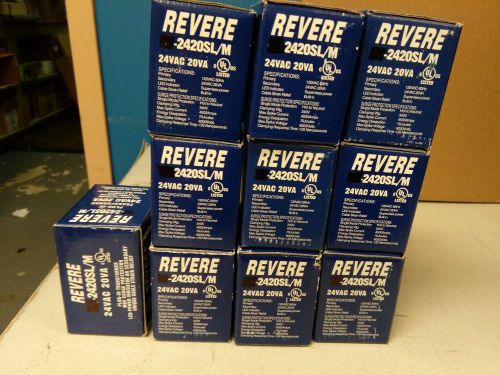 Plug In Transformers by Revere 24VAC 20amp Model 2420SL/M 10 units Total