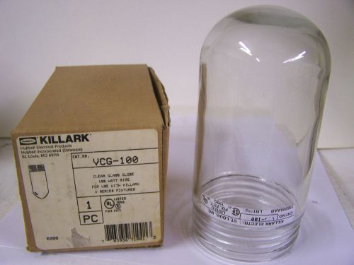Killark VCG-100 Clear Glass Globe 100 Watt Size for Killark U Series Fixtures