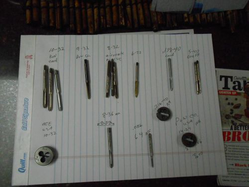 **LOOK*** machinest,gunsmithing threading,taps and dies USA *** SMALL LOT***