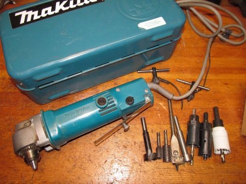 Makita da3000r variable speed right angle drill w/metal case &amp; bits, reversible for sale