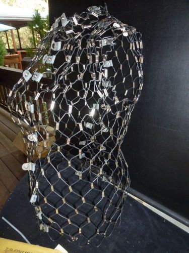 Vintage Wire Dress Form Mannequin My Double Metal Mesh w/ Instructions &amp; Rods