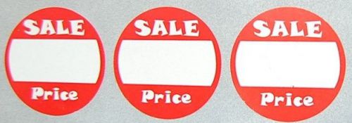 1&#034; 1 Inch Round Self Adhesive Sale Price Labels 500 Count/pack. Yard Retail Sell