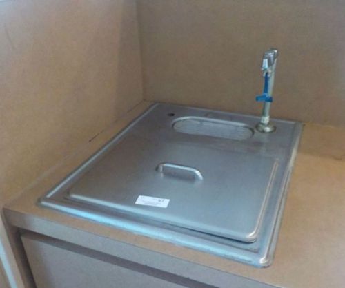SS Stainless Steel Drop In Ice Bin with Water Station | 20&#034;w x 24&#034;d x 13&#034;h