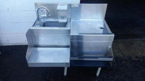 Glastender bsa-18 underbar blender station with dump sink+dba-18 drainboard for sale