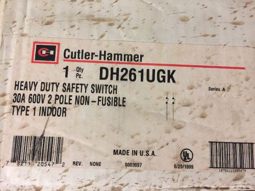 Cutler Hammer DH261UGK Heavy Duty Safety Switch New In Box