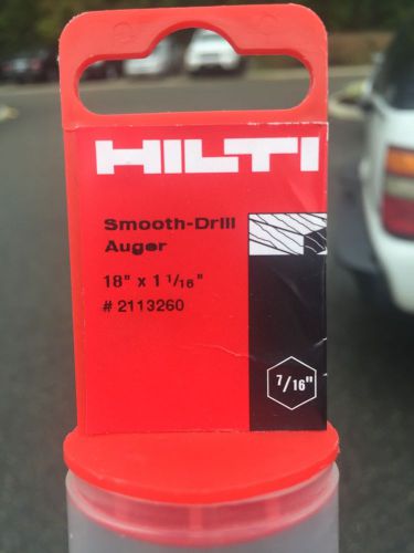 Hilti wdb-sda 7/16&#034; hex smooth-drilling auger 18&#034; l x 1 1/16&#034; diameter for sale