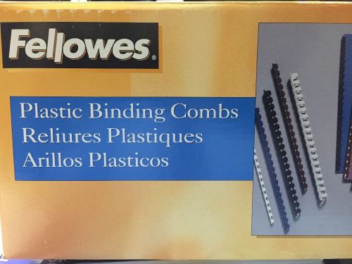 Fellowes Plastic Comb Binding Spines 3/4 Inch Diameter Hunter Green 100 Pack