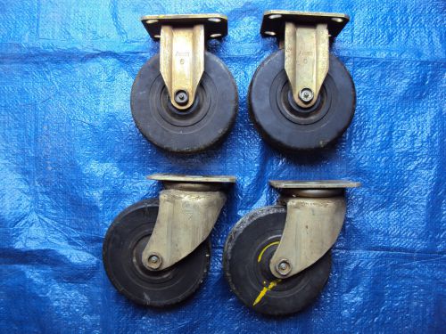 Bassick  , 2 swivel &amp; 2 rigid . wheel1-7/8&#034;wide x 6&#034;dia overall height 7-1/4&#034; for sale