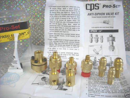 Vacuum pump anti-siphon valve vpasu 1/4-3/8-1/2&#034;acme for sale