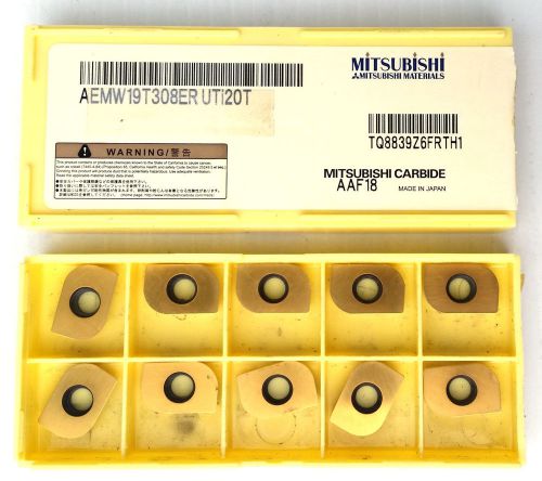 10- MITSUBISHI carbide inserts AEMW 19T308ER , Grade UTi20T   **NEW**