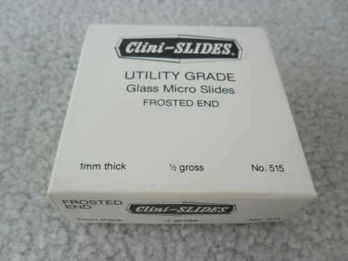 BOX OF 72 NEW GLASS MICROSCOPE SLIDES WITH FROSTED END