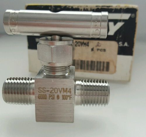 Whitey Swagelok New Integral Bonnet Needle Valve SS-20VM4