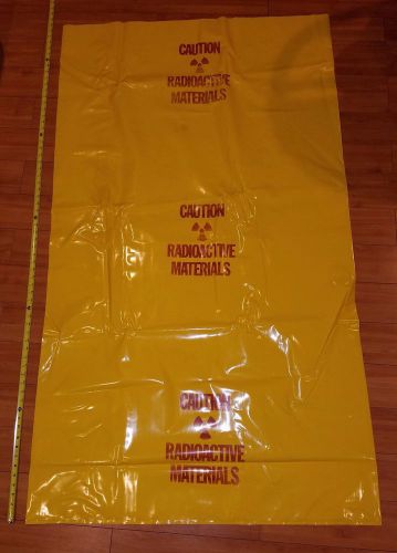 RAD (Radioactive) Bags Polyethylene 38 x 65 inch Yellow with Red Print (5 units)