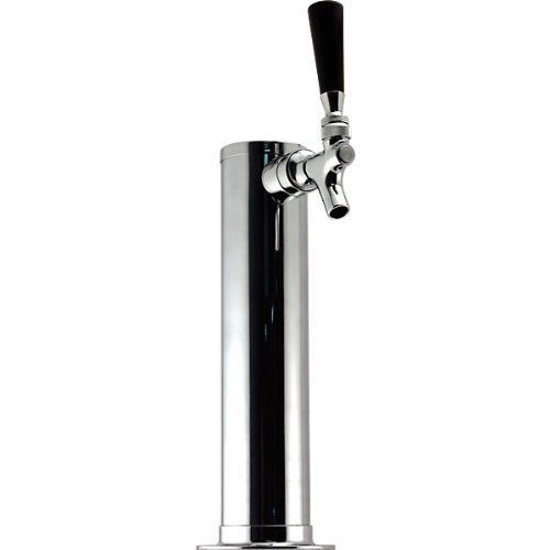 Kegworks single tap chrome draft beer kegerator tower - 2 1/2&#034; diameter for sale