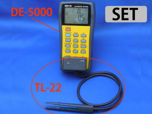 Lcr meter der ee de-5000 &amp; chip probe smd tweezers tl22 set from japan new !! for sale
