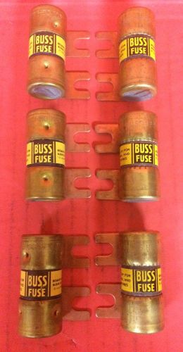 Lot of (6) Buss Fuse Bussman HBO-125 Fuses