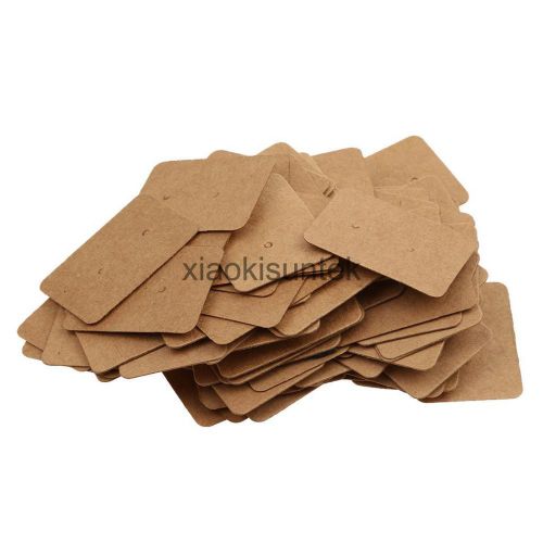 100pcs display type earring ear studs holder hang hanging kraft paper cards for sale