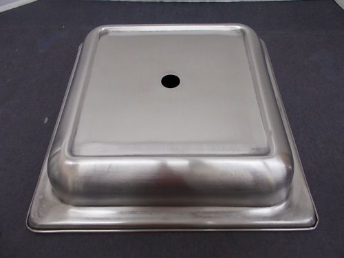 Square Dinner Plate Covers w/ steam vent, Stainless Steel, 4pc.