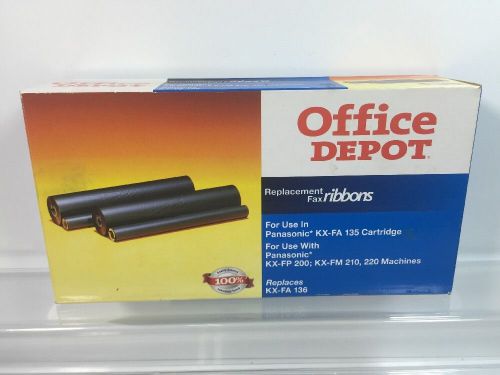 Office Depot Replacement Fax Ribbons Panasonic KX-FA 136 135 Sealed New in box