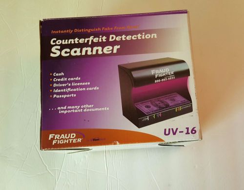 Fraud Fighter UV-16 Ultraviolet Counterfeit Money Detector Scanner Cash Bills