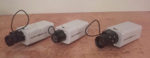 Lot Of 3 Sanyo VCC-4374/VCC-4324 Color CCD Security Camera Day/Night With Lens #