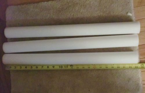 Delrin - acetal plastic round rod 2&#034; diameter x 23&#034; length x 3 pieces for sale
