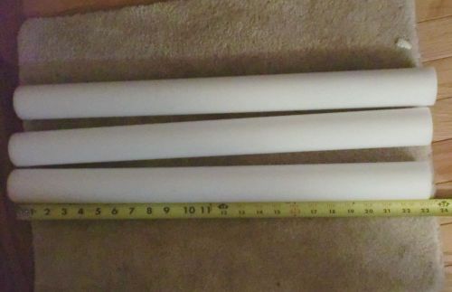 Delrin - Acetal Plastic round Rod 2&#034; Diameter x 23&#034; Length x 3 pieces