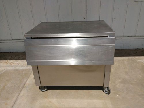 All S/S Rolling Work/Prep/Buffet Line Server Table w/ Fold Out #1384