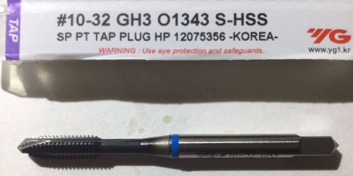10-32 GH3 3FL Spiral Point Plug Blue Ring Hardslick YG-1 O1343 STEEL/STAINLESS