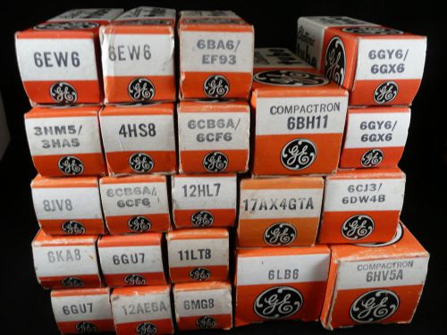 GE tube LOT New Old Stock / New In Box 22 vtg electronic tubes compactron audio